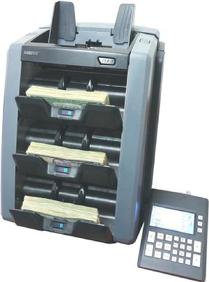 Amrotec  X-3000  Currency Discrimintor and Sorter with 3 Pocket stackers