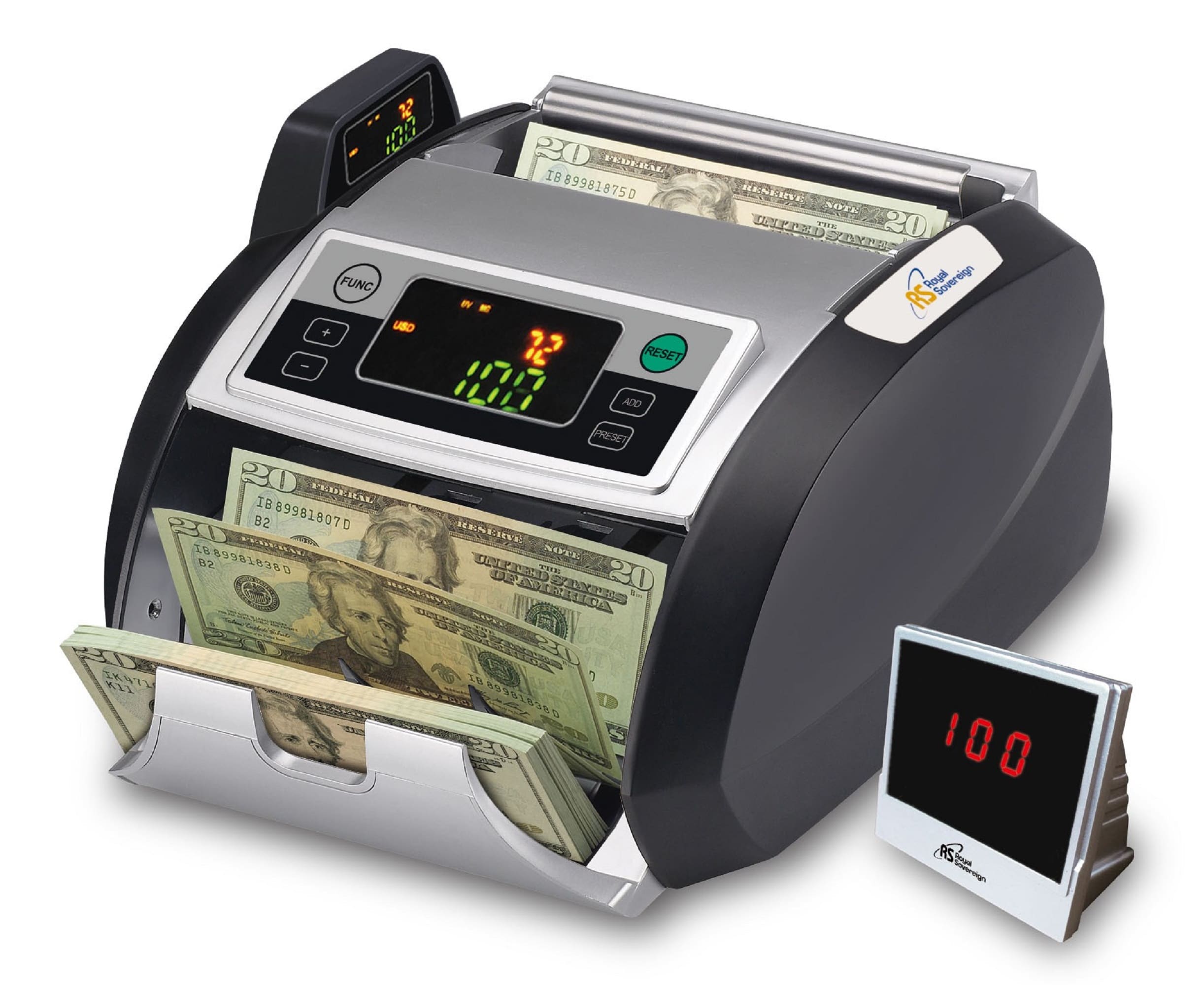Royal Sovereign RBC-2100 Bill Counter External Display UV Counterfeit Detector 