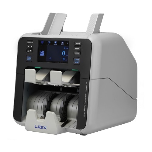 LIDIX ML-V1 Currency Discriminator counter Bank Level high-performance, high-speed & heavy-duty with Counting Speed 1,200 to 1,500 notes/min Counterfeit Detections CIS, MG, UV,  MT, IR, F