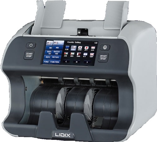 LIDIX CL-2 Currency Discriminator counter Bank Level high-performance, high-speed & heavy-duty with Counting Speed 1,200 to 1,500 notes/min Counterfeit Detections CIS, MG, UV, IR