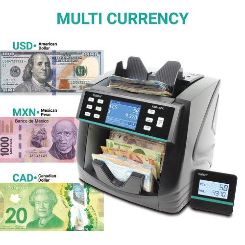 Kolibri KBR-1500 Bank-Grade Bill Counter, Sorter and Reader with Counterfeit Detection