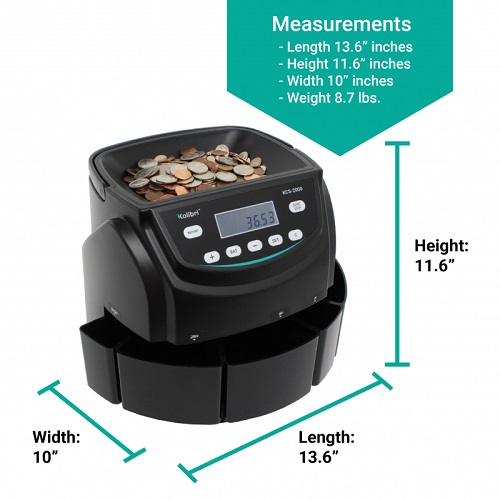 Kolibri KCS-2000 All-In-One Coin Counter, Sorter and Roll Wrapper