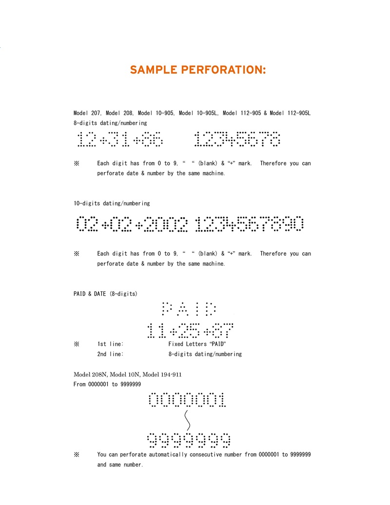 NewKon Electric Perforator 112-905-u1 | 6-Digit Date & Upper Line